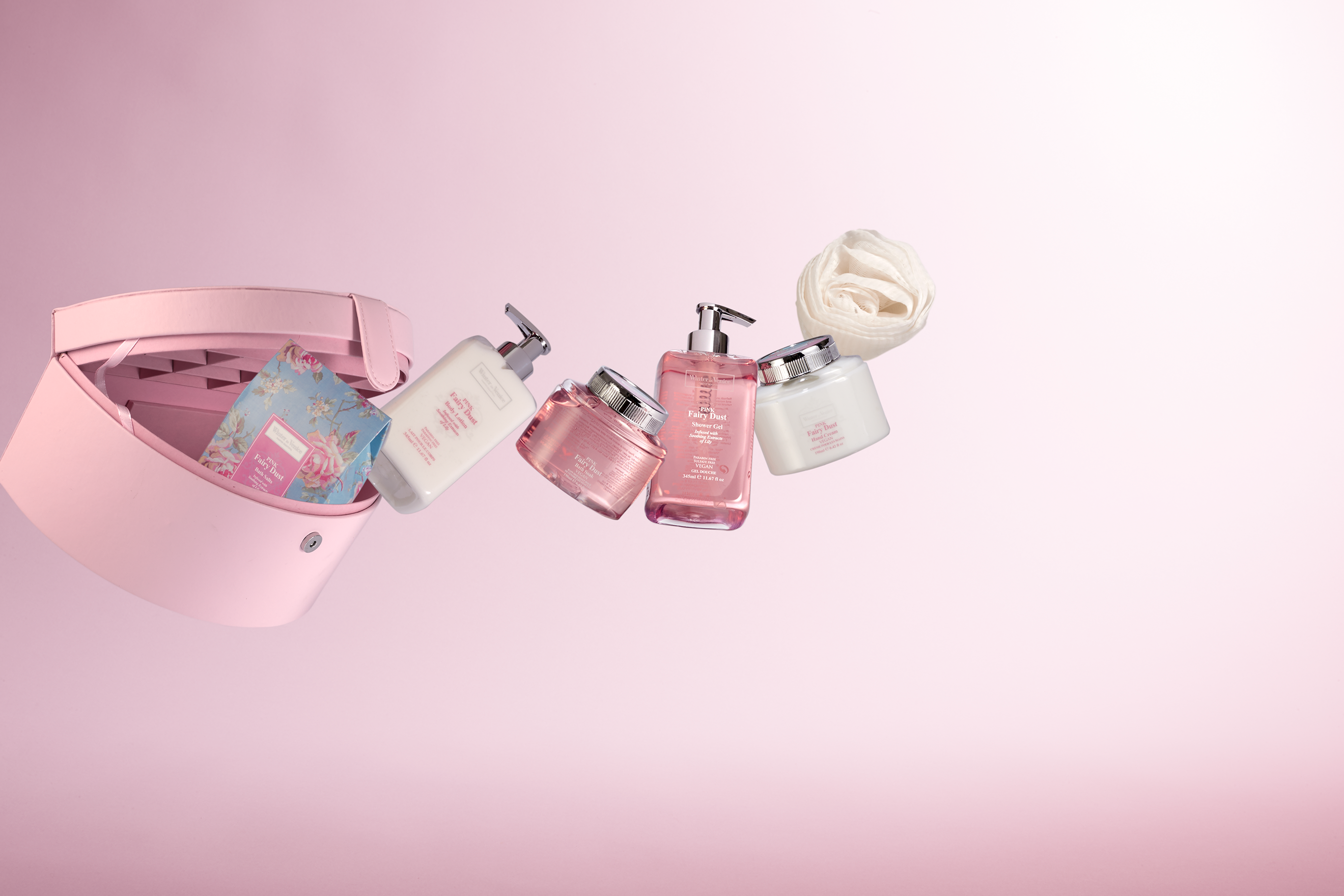 Winter In Venice simple Pink Fairy Dust Jewellery Case