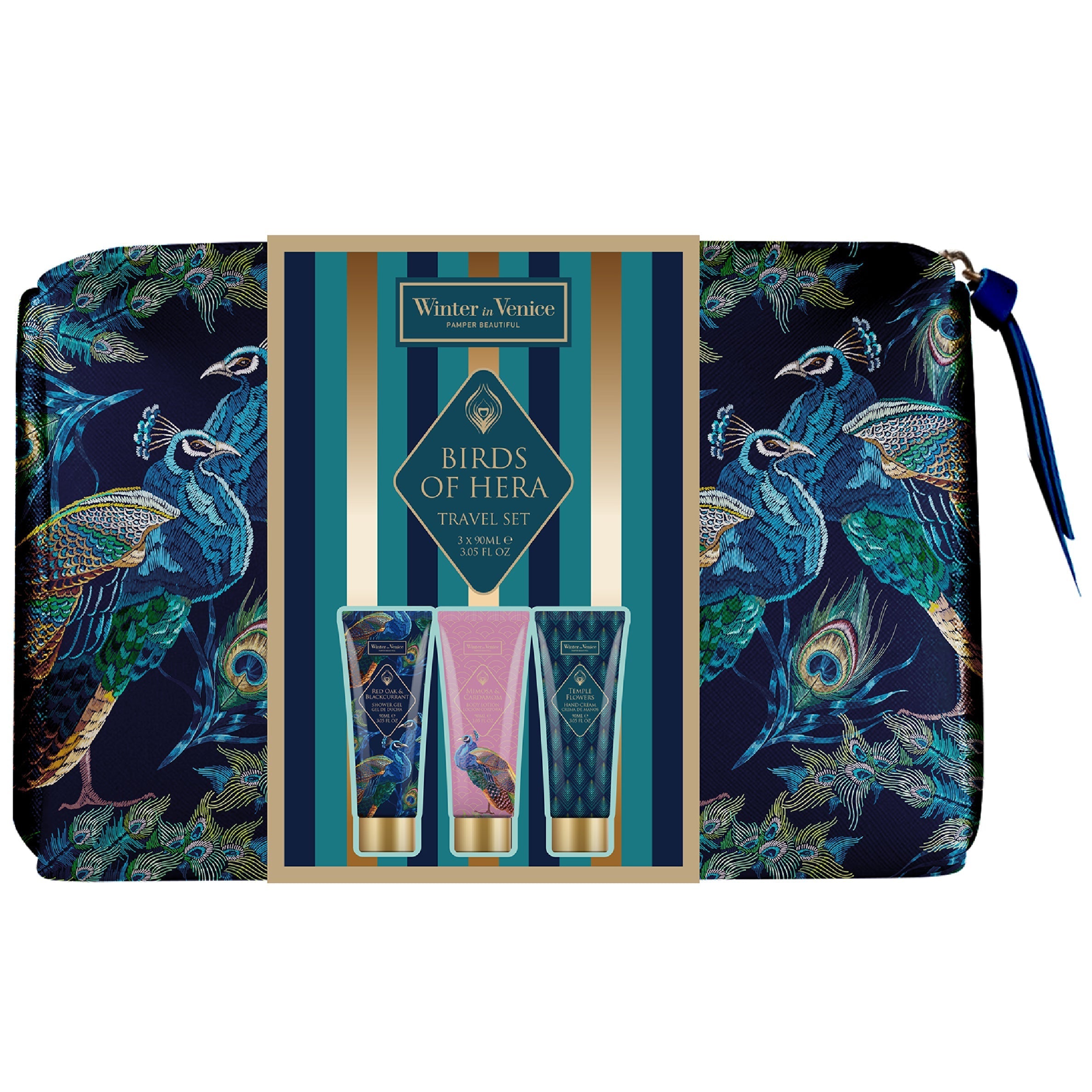 Winter In Venice Birds of Hera Travel Pouch Gift Set