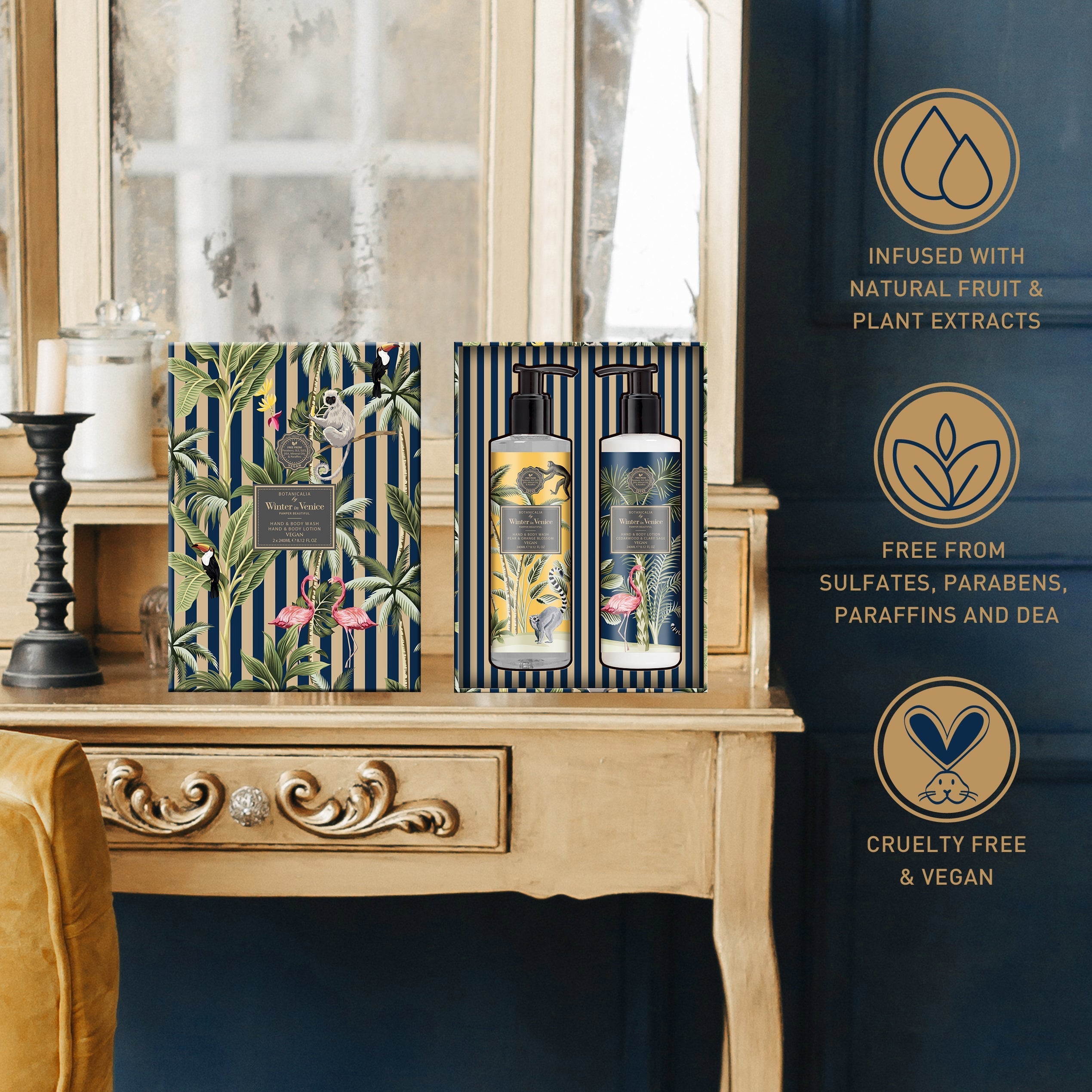 Winter In Venice Botanicalia Hand & Body Wash and Hand & Body Lotion Set