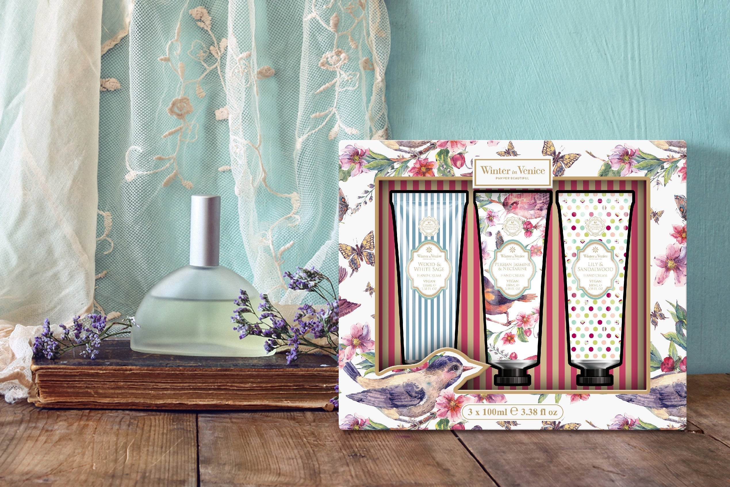 Winter In Venice Floral Symphony Hand Cream Tube Trio Set