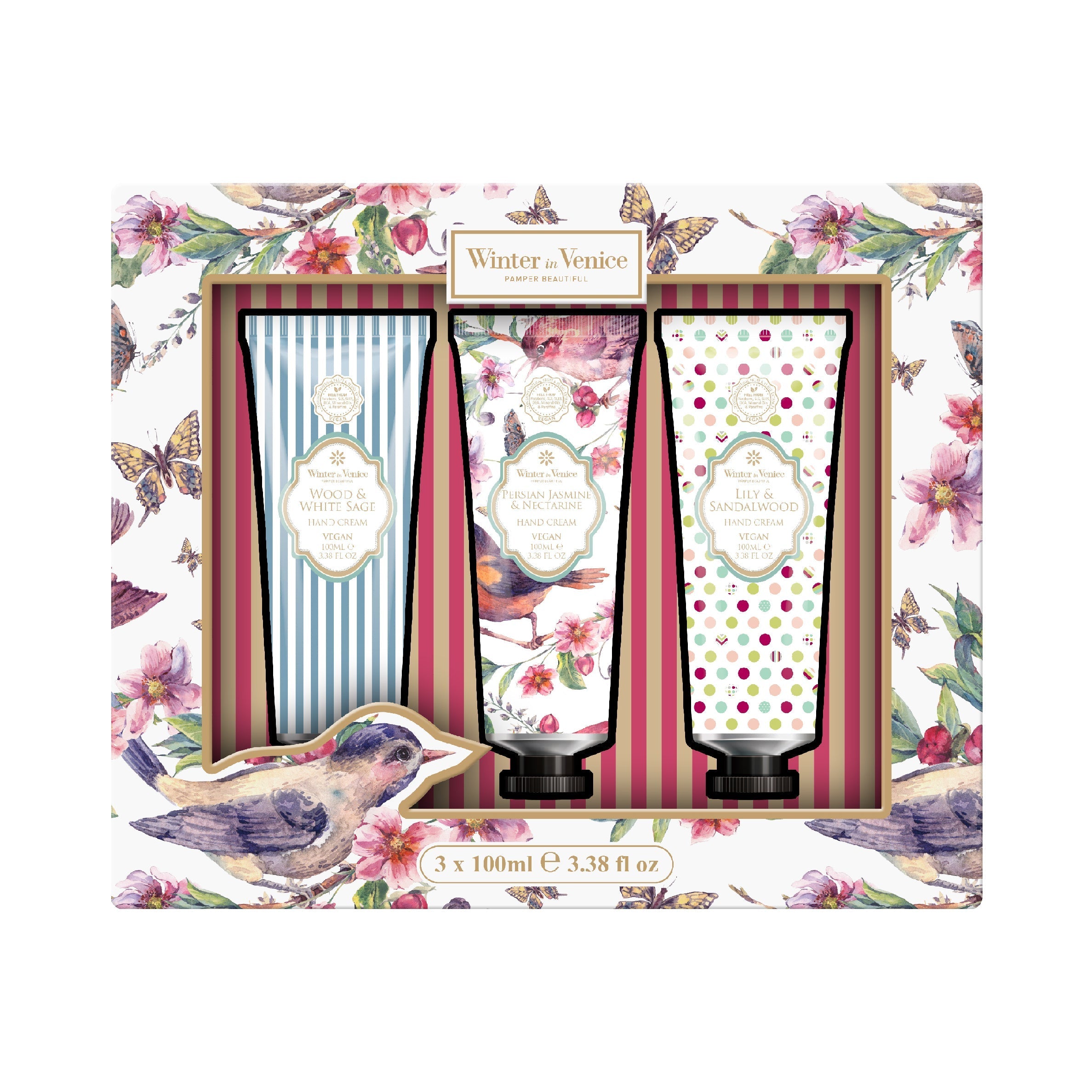 Winter In Venice Floral Symphony Hand Cream Tube Trio Set