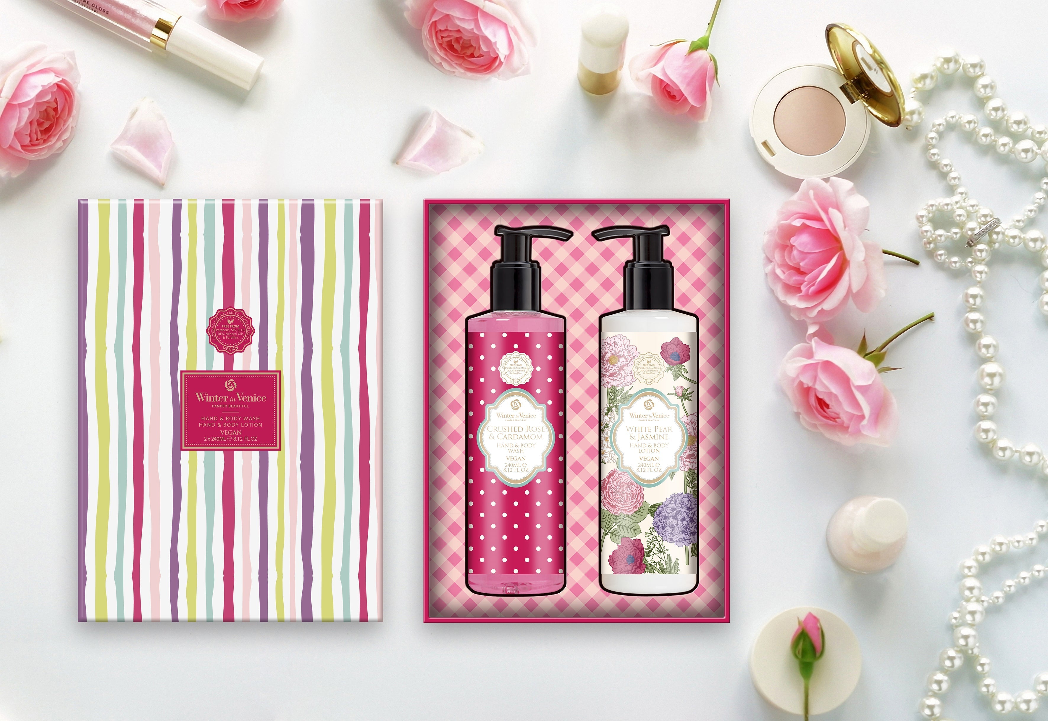 Winter In Venice Parisian Bouquet Hand & Body Wash and Hand & Body Lotion Set