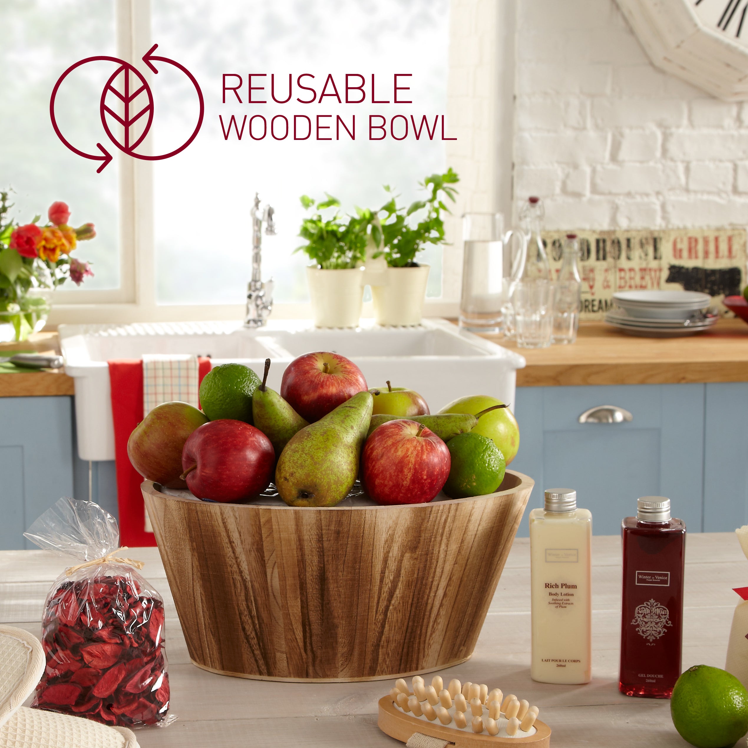 Winter In Venice simple Rich Plum Oval Bowl