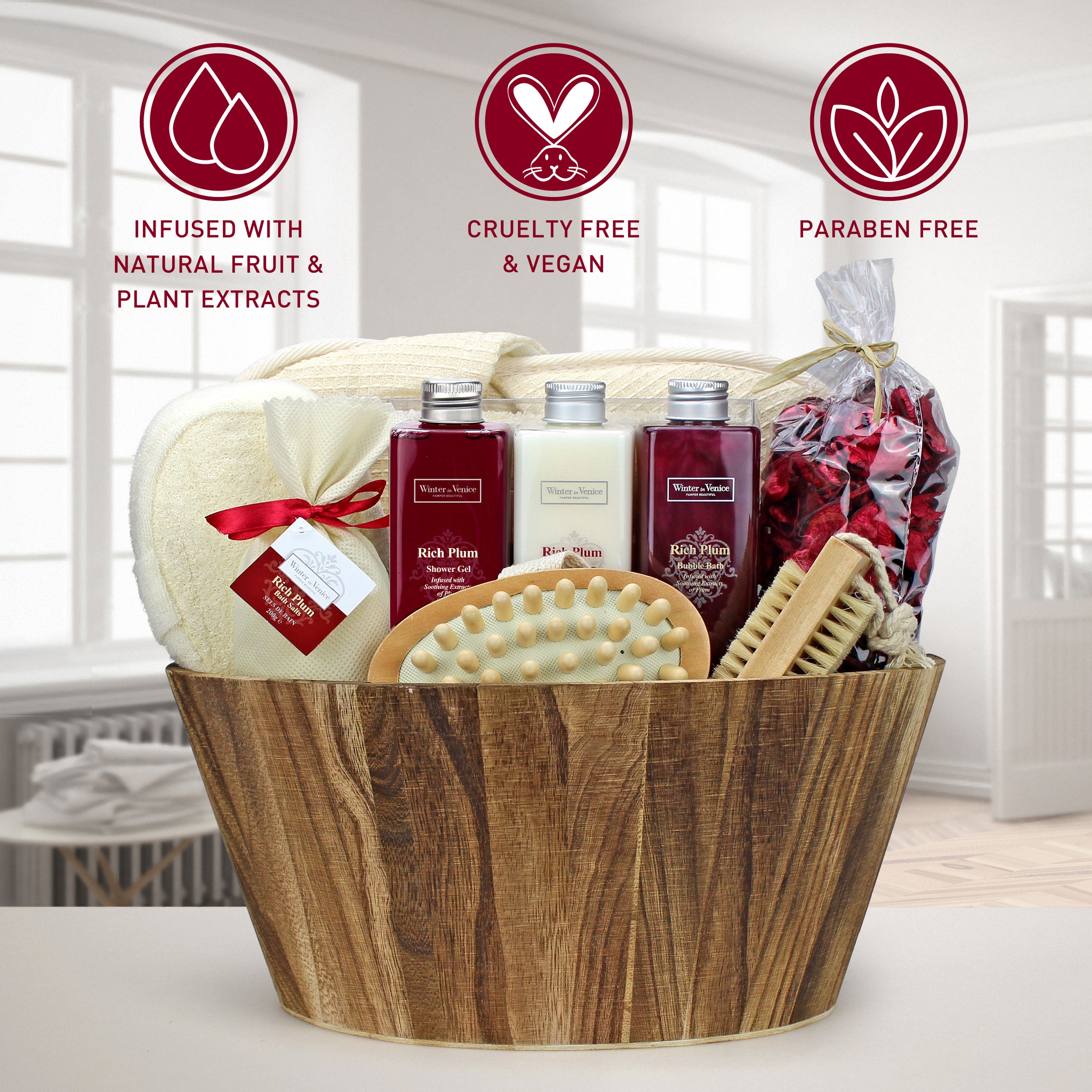 Winter In Venice simple Rich Plum Oval Bowl