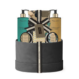 Black & Gold Suede Hat Box Gift Set