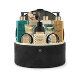 Black & Gold Suede Jewellery Box Gift Set