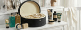 Winter In Venice Black & Gold Suede Jewellery Box Gift Set