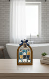 Winter In Venice Gold & Blue Wavey Lantern Gift Set
