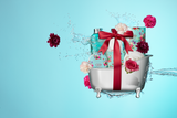 Winter In Venice simple Vintage Cotton Bath Tub
